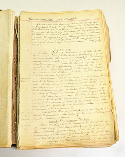 At the first meeting on July 6, 1909, commissioners started to establish the fundamentals for governing the new county. 