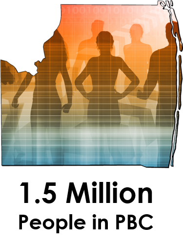 One million five hundred people in Palm Beach County