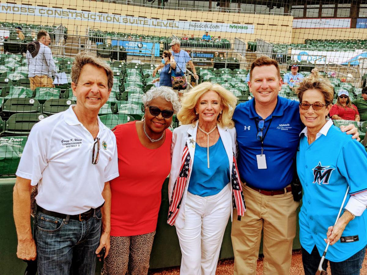 Commissioner Sachs at Ball Park night