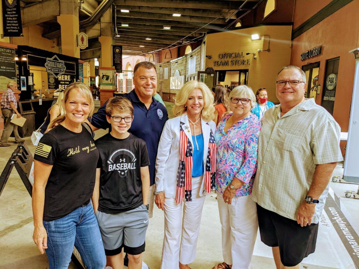 Commissioner Sachs at Ball Park night