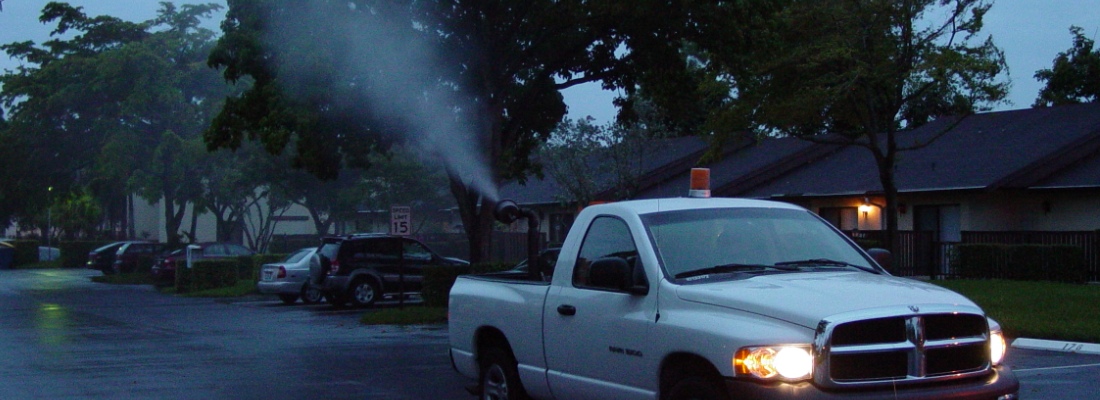 Mosquito Control Ground Spraying Operation via Truck