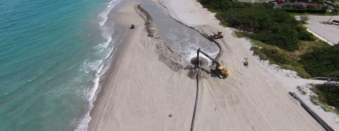 Picture of beach construction project