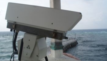 Web camera mounted at South Lake Worth Inlet