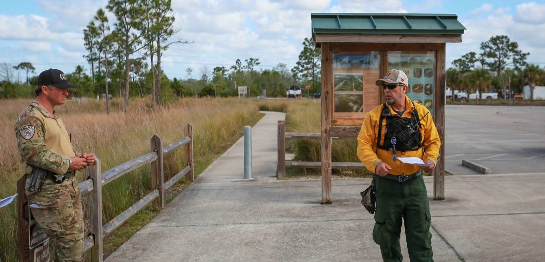 Image of Staff Briefing Team Prior to Burn