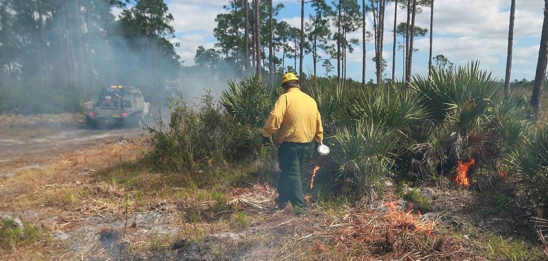Image of Burn Crew Conducting Test Burn