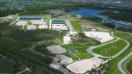 aerial of jim brandon equestrian center