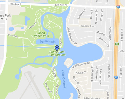 John Prince Campground Map