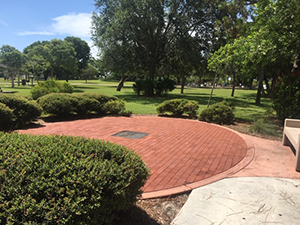 memorial bricks at park