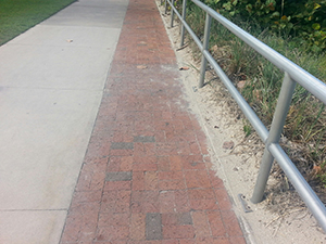 memorial bricks at park