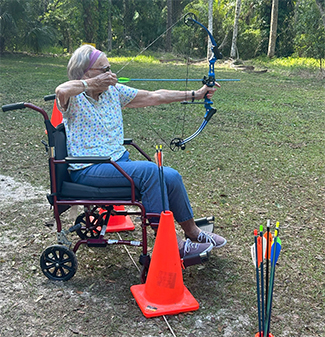 person doing archery
