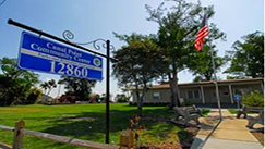 canal point community center sign and building