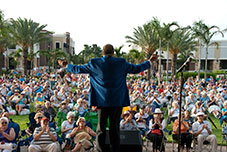 performer in front of audience