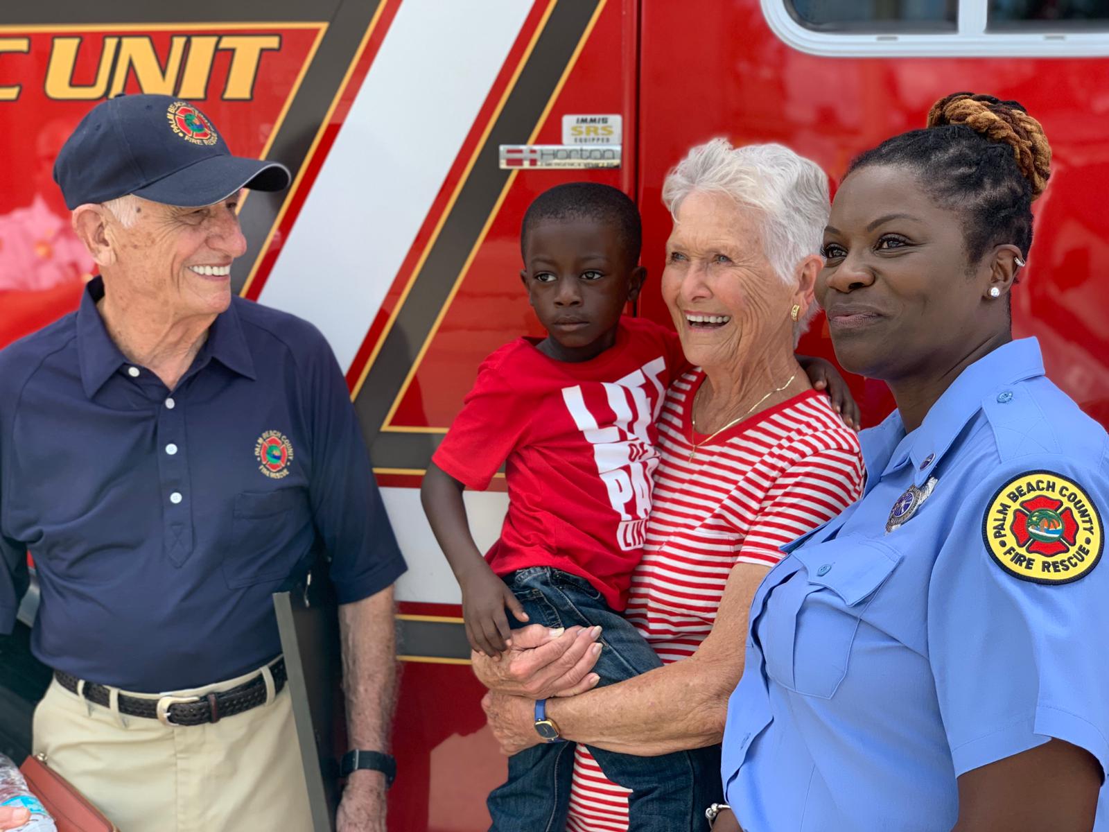 Image of Chief Brice with Citizens