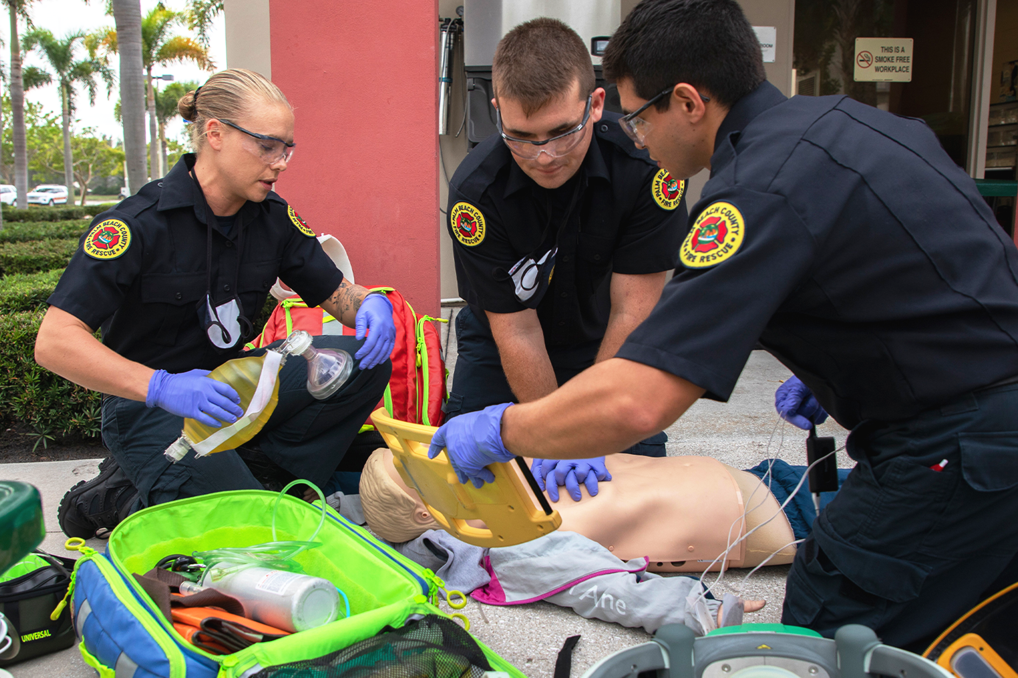 Image of Firefighters Training EMS