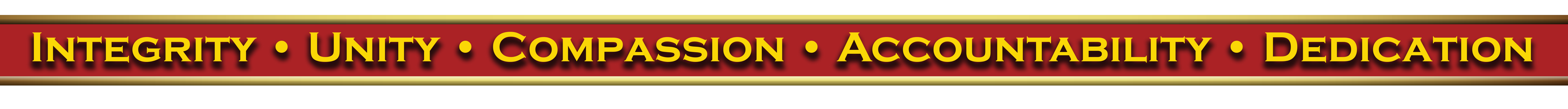 PBCFR "Integrity, Unity, Compassion, Accountability, Dedication" banner