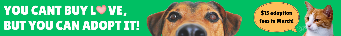Clear the shelters $0 adoption fee