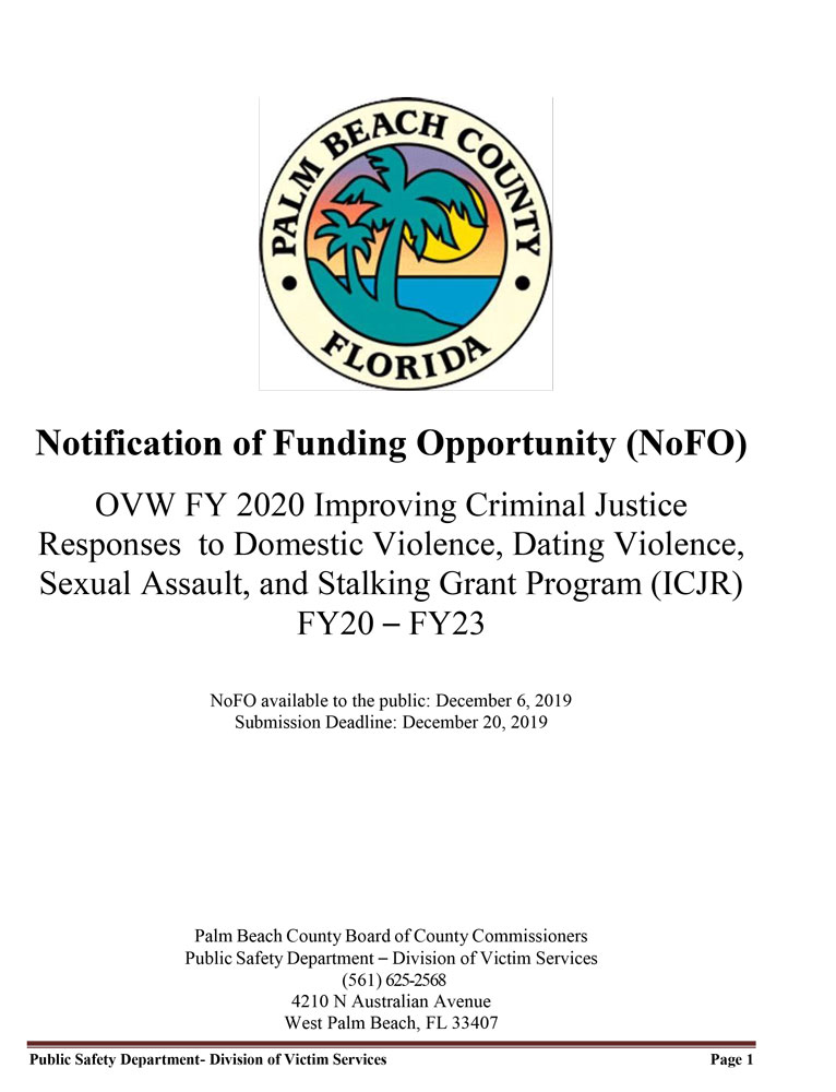 Notification of Funding Opportunity (NoFO)