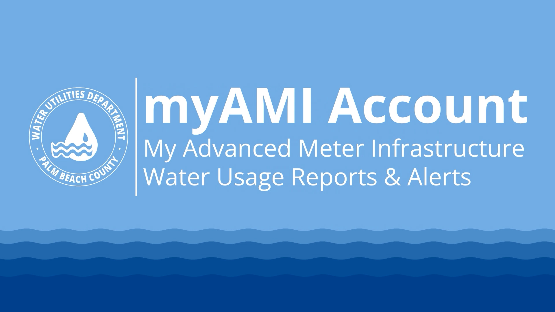blue and white graphic which says myAMI account